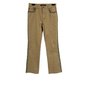 Lauren Ralph Lauren‎ Beige Southwestern Beaded Jeans Size 4P